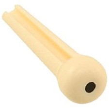 NEW - Plastic Guitar Bridge Pins, Cream Black Dot - 50 Pieces