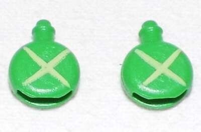 24901, 2x Zaubertrank-Flasche (gelb bedruckt), Asterix, grün