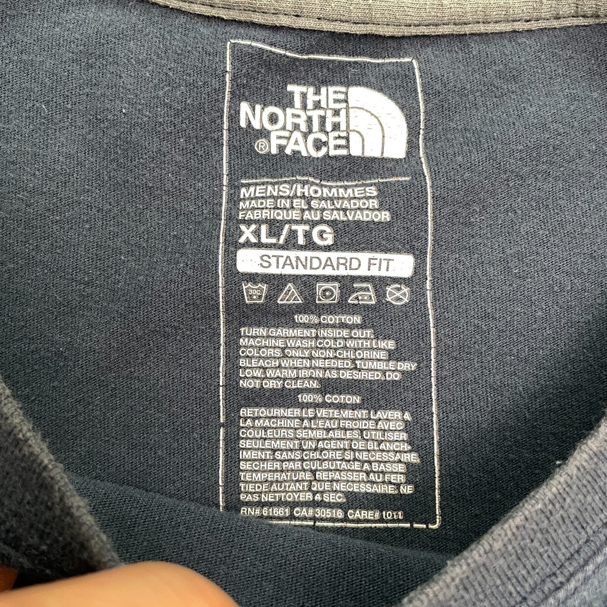The North Face Graphic Standard Fit T-Shirt Mens XL Blue Crew Neck