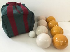 Premium Quality Engraved Bocce set -110mm White and Gold Balls with Engraving