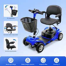4 Wheels Mobility Scooter Heavy Duty Electric Wheelchair All Terrain For Travel