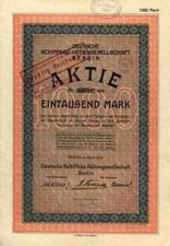 Deutsche Schiffbau AG 1922 Berlin Pommern Werft Swinemünde Osternothafen 1000 M