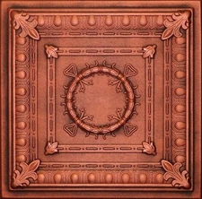 Beautiful Texture Ceiling Tiles EASY GLUE UP R47AC Antique Copper