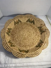 Coiled Wicker Wedding Basket Serving Tray