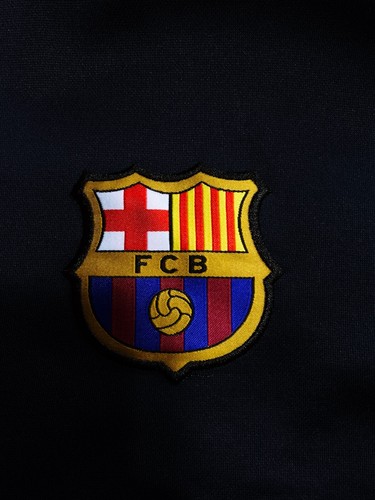 FCB Barcelona Boys Jacket Size XL Blue Full Zip Pockets Logo Long Sleeve - Picture 11 of 11