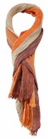 Tigertie Schal In Orange Beige Weinrot Blutorange Gemustert - Gr. 180 X 50 Cm