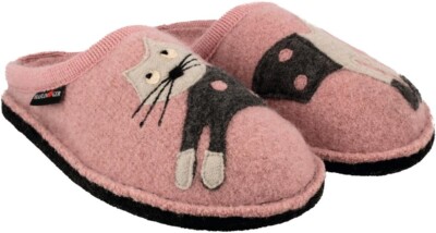 HAFLINGER Chaussons Flair Cucho Chat Rose 313080083 Plantaire