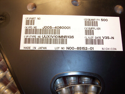 QTY (500) 100uf 35V 105' SMD ELECTROLYTIC CAPACITORS UUX1V101MNR1GS NICHICON
