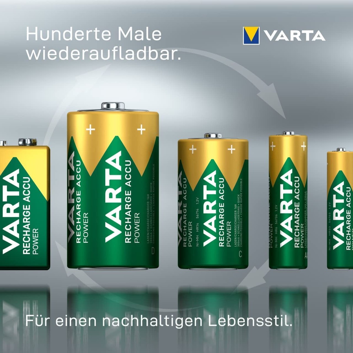 Wiederaufladbar 800 MAh NiMH Varta Power Akku Accu AAA Micro 800 MAh HR03 Schnellladefähig Kein Memoryeffekt HR03 Akku 1,2V