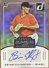 2016 Donruss Signature Series Brian Ellington Rookie Auto Miami Marlins #SGS-BE