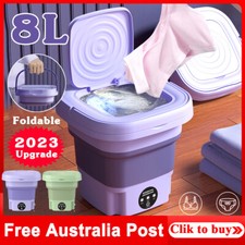 Mini Portable Washing Machine Foldable Bucket Washer Spin Dryer Fr Small Clothes