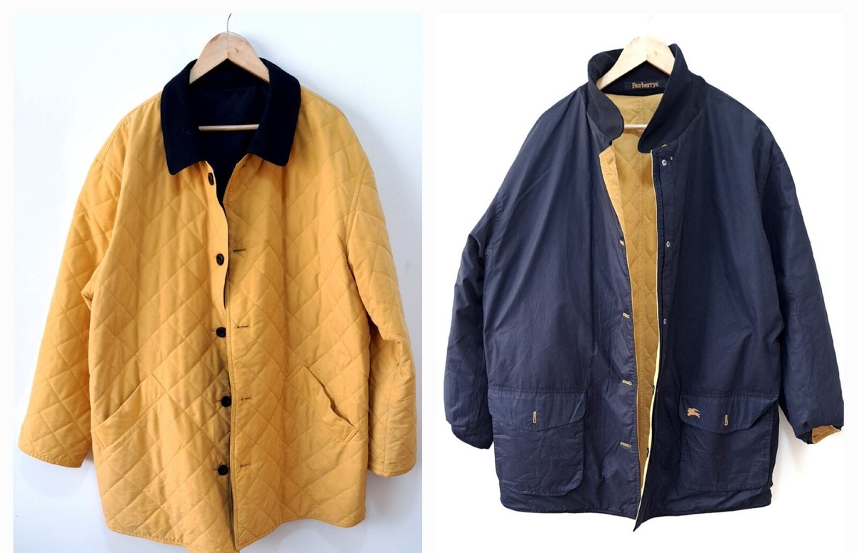 Vintage Burberry Overcoat jacket qulited Reversible Size 56 Vintage Burberry Overcoat jacket qulited Reversible Size 56
