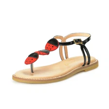 Charlotte Olympia Girls "INCY LUCKY" Suede Leather Sandals Shoes