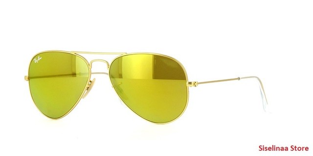 ray ban yellow aviator sunglasses