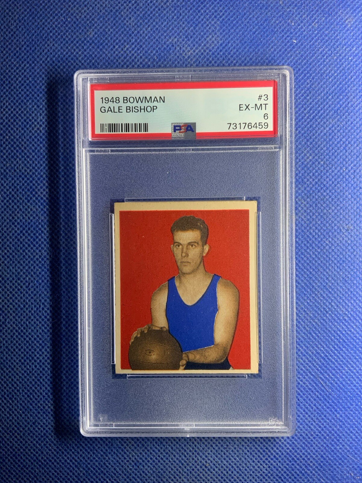 1948 Bowman #3 Gale Bishop PSA 6 Graded Basketball Card 48 Philadelphia Warriors