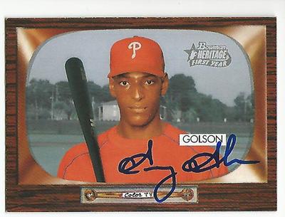 GREG GOLSON Autographed Signed 2004 Bowman Heritage card Philadelphia ...