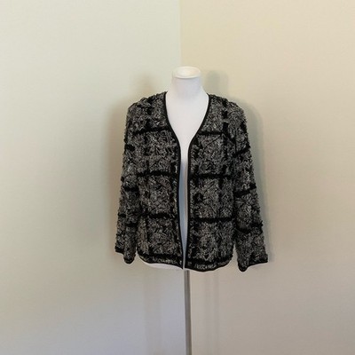Chico's Monochrome Patterned Jacket