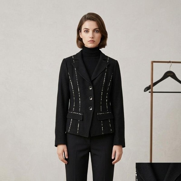 Women Marc Cain Blazer Black Wool M