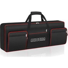 Durable 61 Key Soft Keyboard Case with Adjustable Straps and Accessory Storage