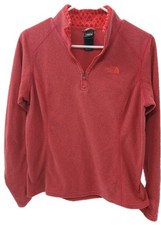 The North Face Fleece Jacket Womens Medium Pink 1/4 Zip Stretch Lightweight