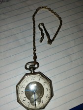 Antique 1920s Elgin 25yrs Gold Filled Octagon Pocket Watch Runs