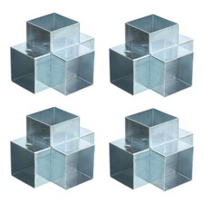 Kit Staffe Gazebo 4 Vie, Staffa Angolare per Legname 1,6" x 1,6" (Confezione da 4)