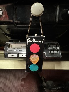 Original 1980s Feu Orange Traffic Light Car Air Freshener. Used. Rare Retro Ford