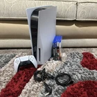 Sony PlayStation 5 White Disc Console with Controller Cables and Games Bundle