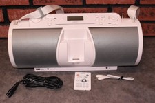 iLive IBCD3816DT Portable Boombox iPod Dock CD AM/FM Radio Remote Tested Works