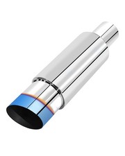 Universal Car Exhaust Muffler Stainless Steel Tip 15 Burnt 2 In 3 Out New Universal Car Exhaust Muffler Stainless Steel Tip 15 Burnt 2 In 3 Out New