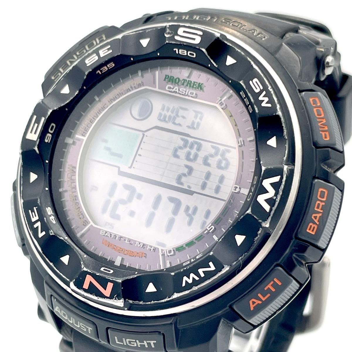 CASIO PRO TREK Watch Digital Solar Black PRW-2500-1JF | eBay