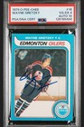1979 O-PEE-CHEE #18 Wayne Gretzky Signed Rookie Card PSA 4 GEM 10 AUTO OILERS RC