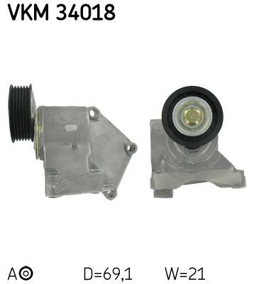 Skf Spannrolle, Keilrippenriemen Vkm 34018 FüR Ford-image