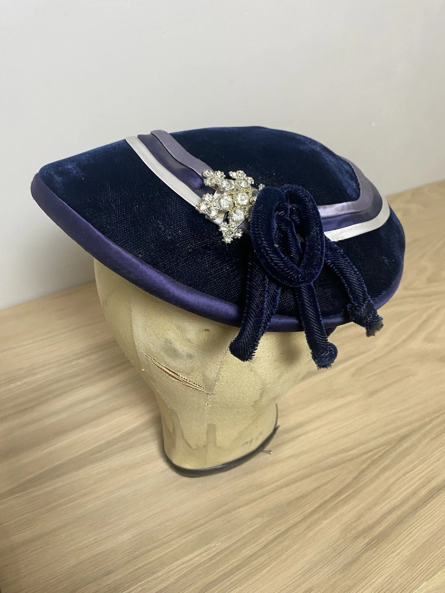 Satin Blue Vintage Hats for Women for sale | eBay display picture 2
