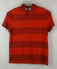 Fila Red Stripe Polo Shirt Mens Size Large 2 Button Neck Closure - EUC Free Ship