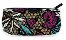Vera Bradley Canyon Road Quilted Cosmetic Brush Pencil Bag 9  x 4.5  Retired