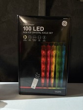 20 GE Color Effects 8-Color / 18 Function RGB Icicle Lights w/Remote - 100 LEDs