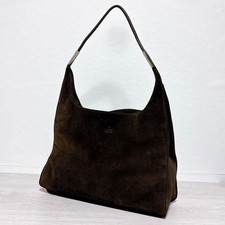GUCCI Tote bag Suede Brown Vintage Authentic From Japan