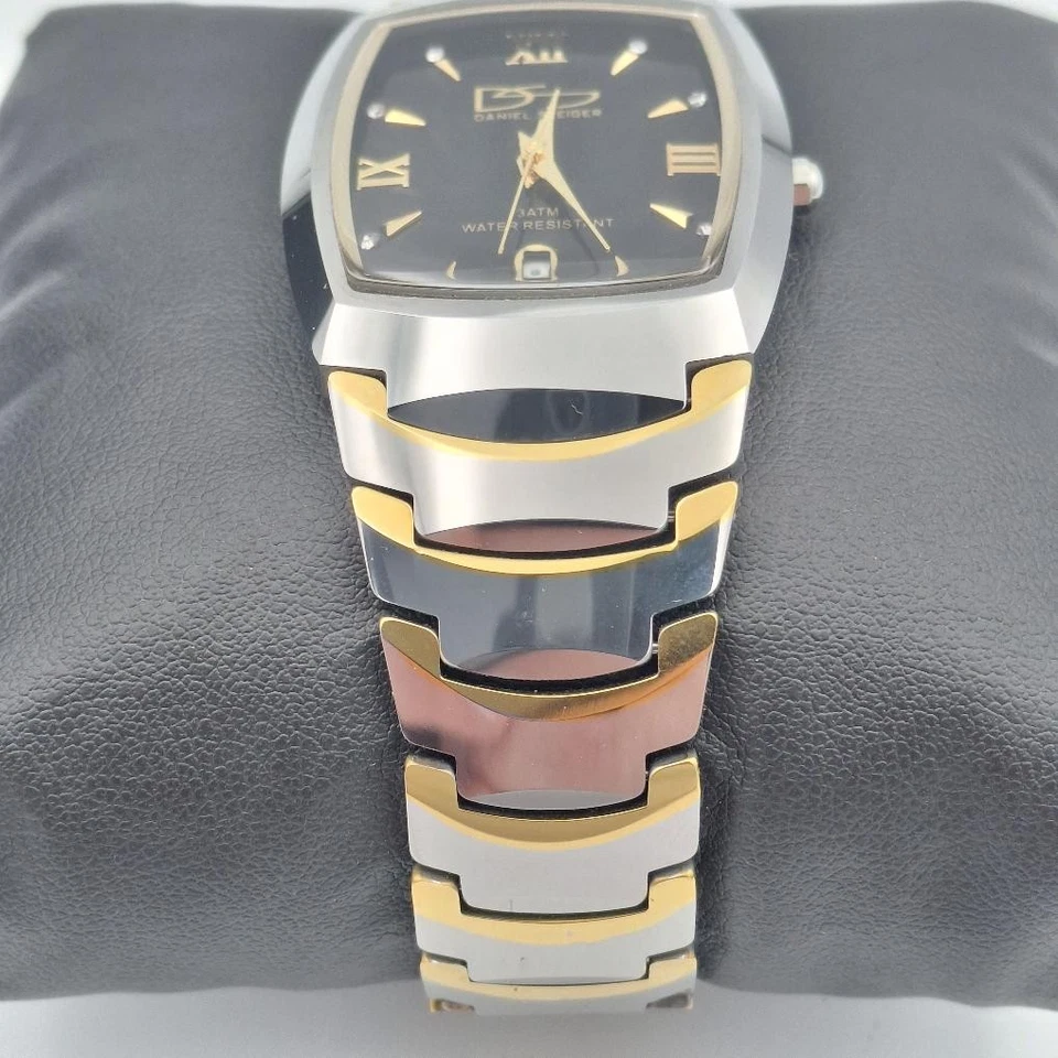 Reloj de cuarzo Daniel Steiger 9177T-M Excelsior tungsteno para hombre con fecha de dos tonos Foto 4 de 4