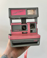 Polaroid Cool Cam 600 Pink Grey Instant Film Camera TESTED WORKS