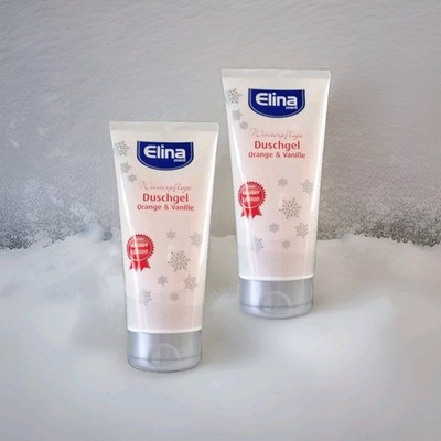 % Wellness-Set 2 x 200 ml Elina med Winterpflege Duschgel Duft Orange & Vanille
