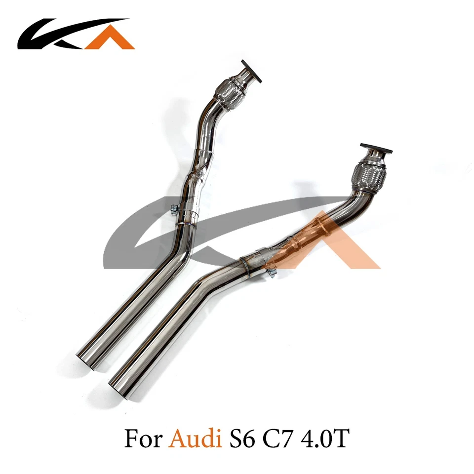 Tubo de escape delantero KA SS para Audi S6 S7 C7 4.0T Foto 3 de 4