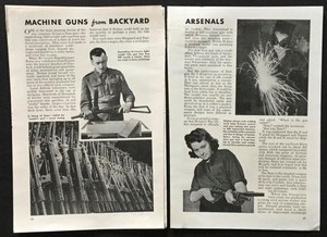 British Sten Gun Mark 1 WWII 1943 pictorial “Machine Guns from Backyard arsenals