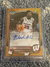 2025-26 Topps Bowman Basketball John Blackwell Gold Shimmer Auto /50 CPA-JB 