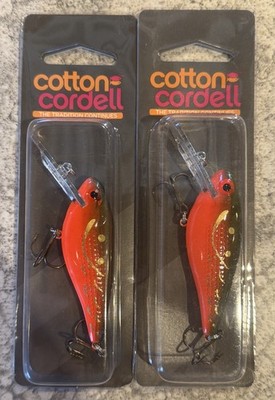 2 Packs Cotton Cordell CC Shad Orange Moss Back
