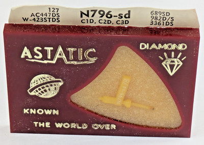 Astatic N796-sd Diamond Needle Tetrad-C1D C2D C3D 78 LP Stylus 127 AC447DS 689SD
