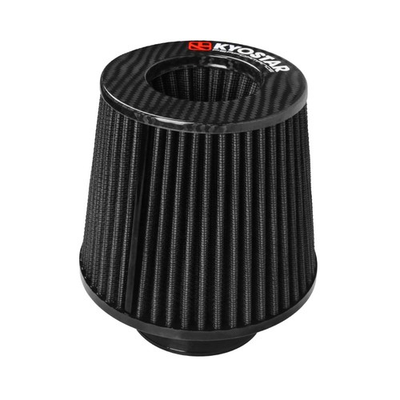 #ad KYOSTAR 3quot; 76mm Black Carbon Fibre Cone Filter Air Intake Induction Universal GBP 34.99