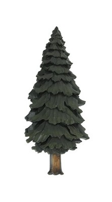 16 Inch Hand Carved Wooden Pine Tree Wall Hanging Art Rustic Cabin Home Decor