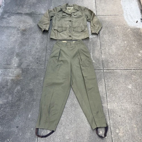 Vintage WWII M-1943 Military Womens Field Jacket And Pants Set Size 12R uniform