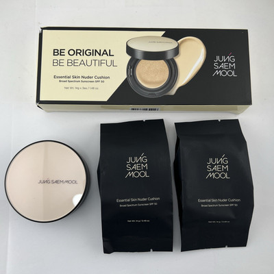 JUNGSAEMMOOL Essential Skin Nuder Cushion Bundle - 1 Full Cushion + 2 Refills